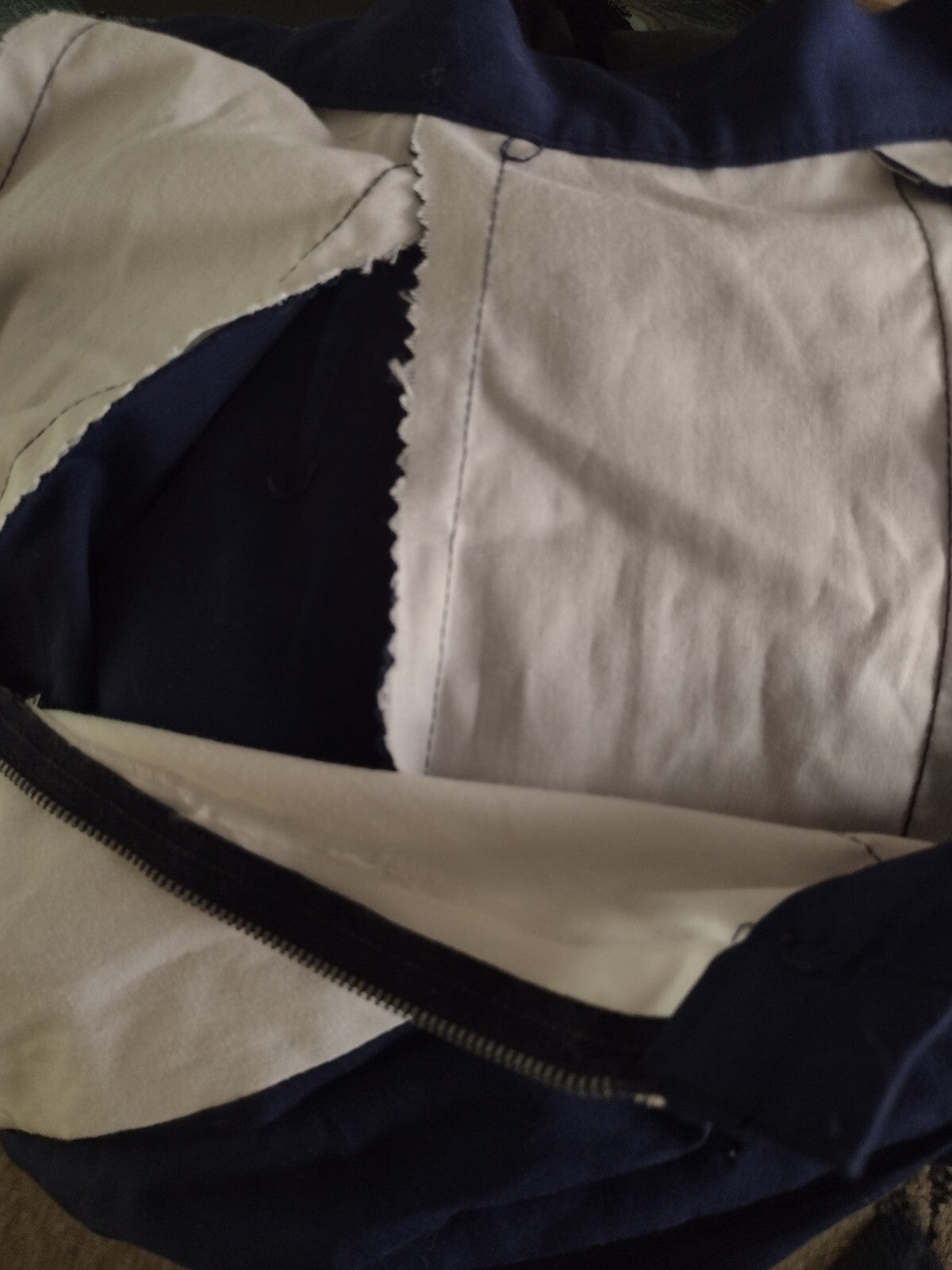 Vintage 1960s Cheerleader Skirt Navy White Pleated Handmade School Spirit Cotton
