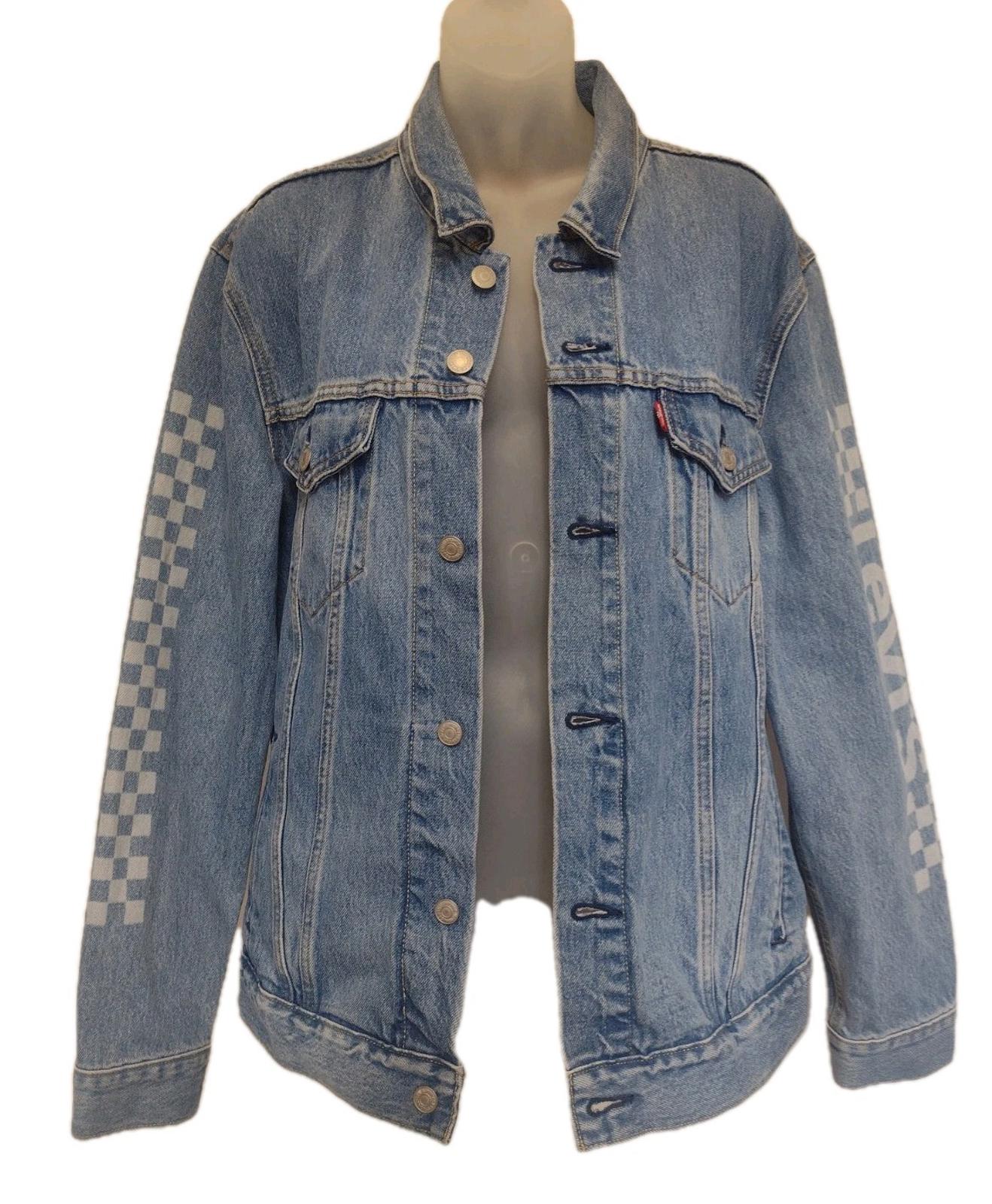 Levi's Men's Motorcross Legend Trucker Racing Jean Jacket Sz L Denim Weathered