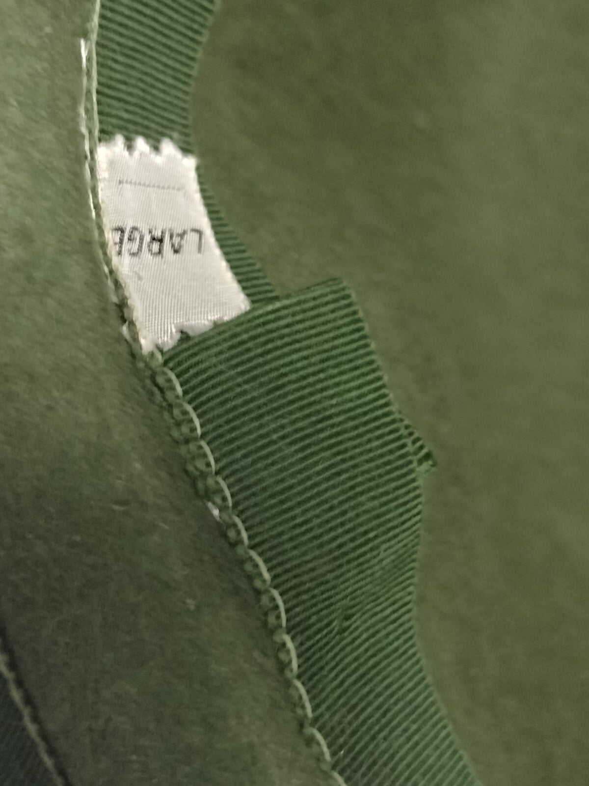Vintage 1960s Womens Glenover Felt Hat Olive Green Mod Cloche Henry Pollak