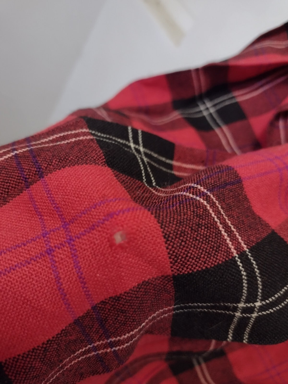 Vintage 70s Deans of Scotland Wool Tartan Midi Skirt Size 6 Red Plaid Preppy