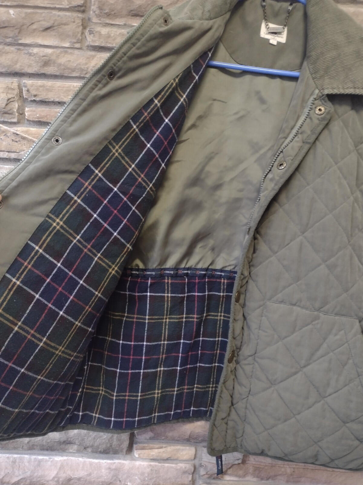 Carraig Donn Quilted Green Vest Teflon Coated Nylon Flannel Lining Mens Sz L