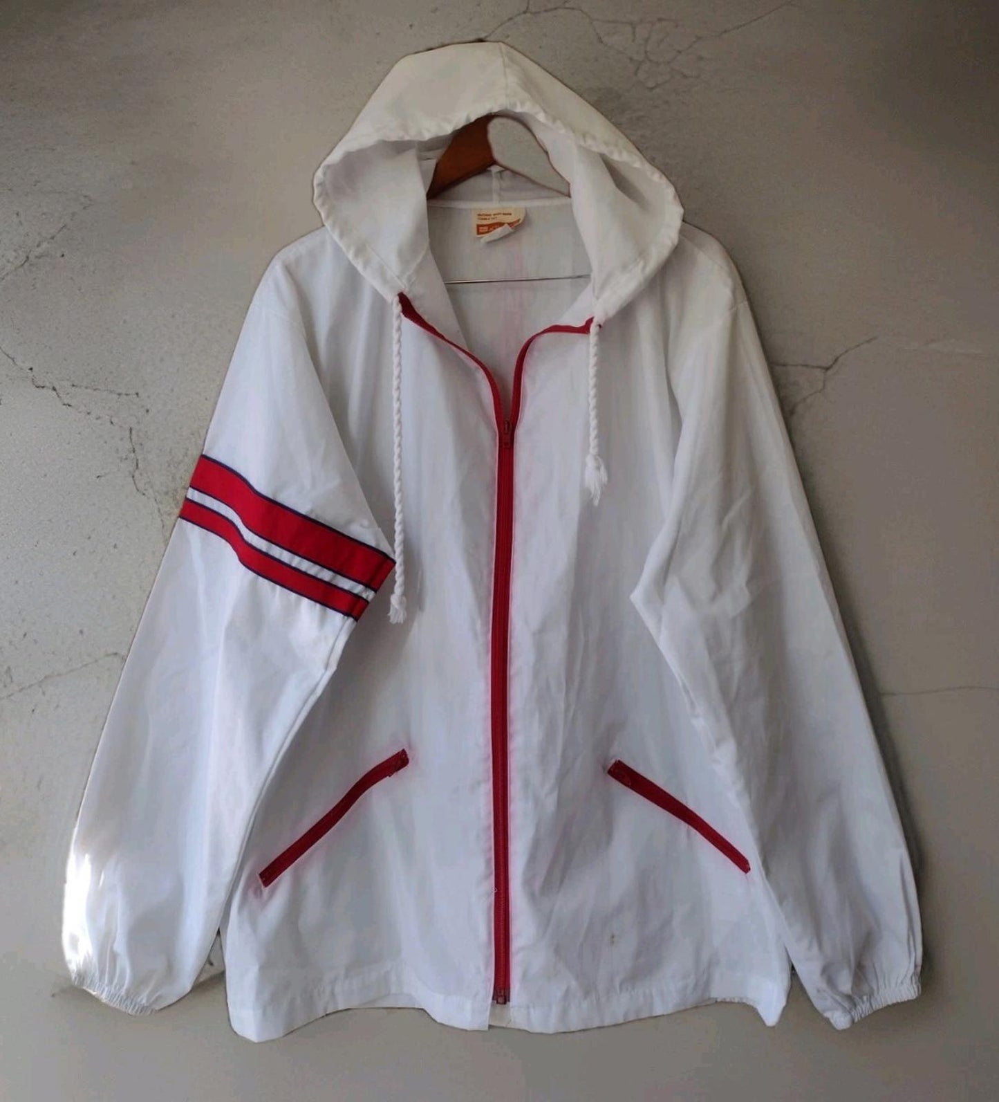 Vintage Sears Activewear Jacket XL Tall | Talon Zips | Retro Stripes USA