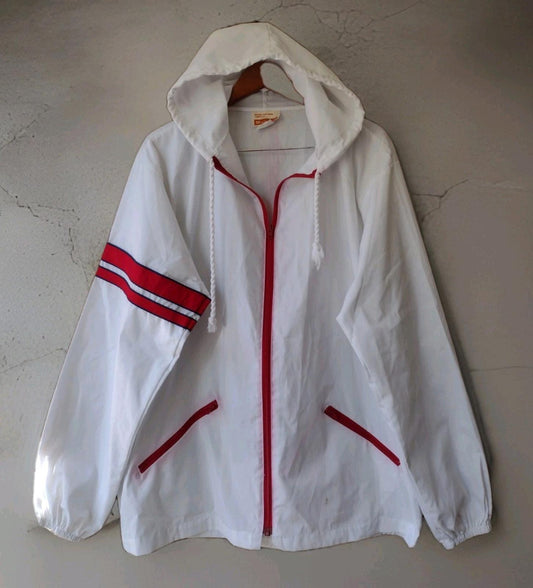 Vintage Sears Activewear Jacket XL Tall | Talon Zips | Retro Stripes USA