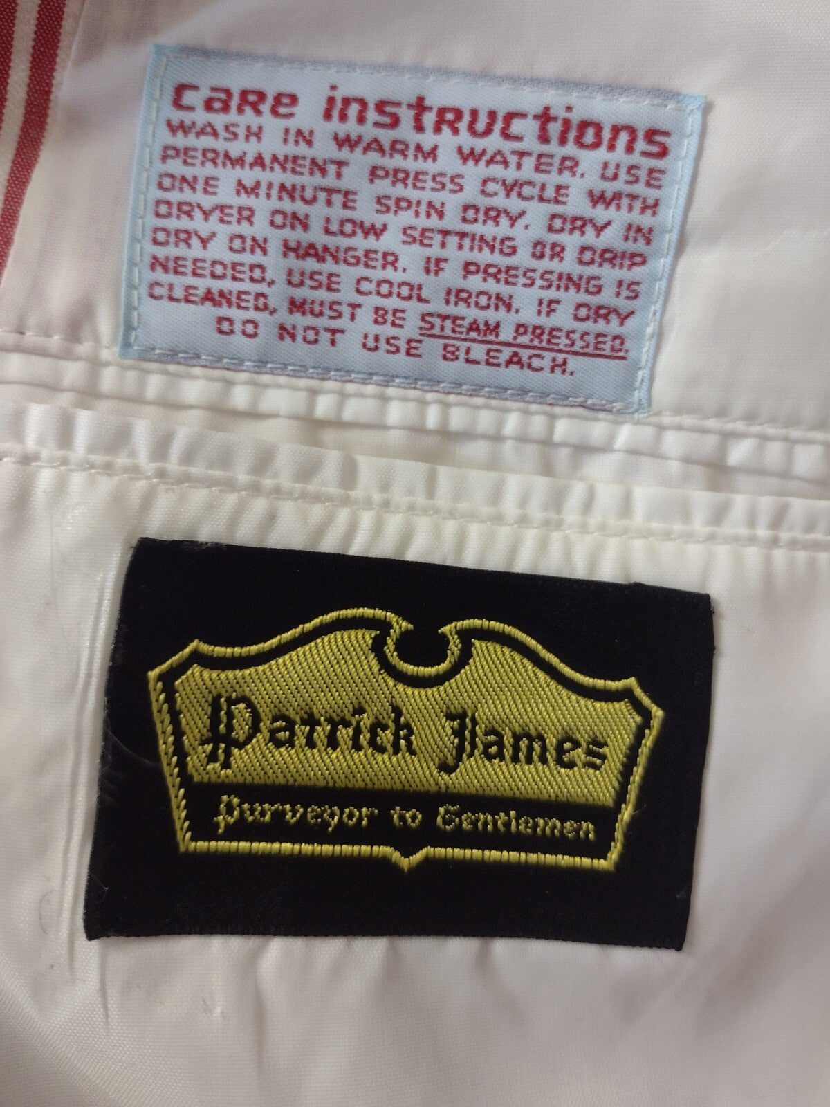 Vintage 80s Patrick James Seersucker Sport Coat Red White Stripe Preppy USA