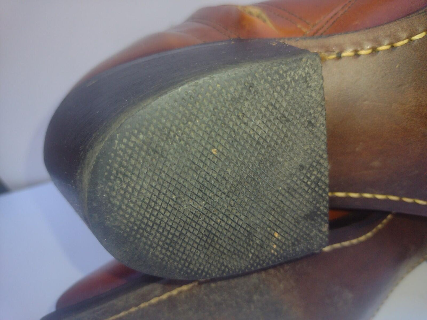 Wrangler Western Ankle Boots USA Vintage 60s Leather Zip Cuban Heel 7D