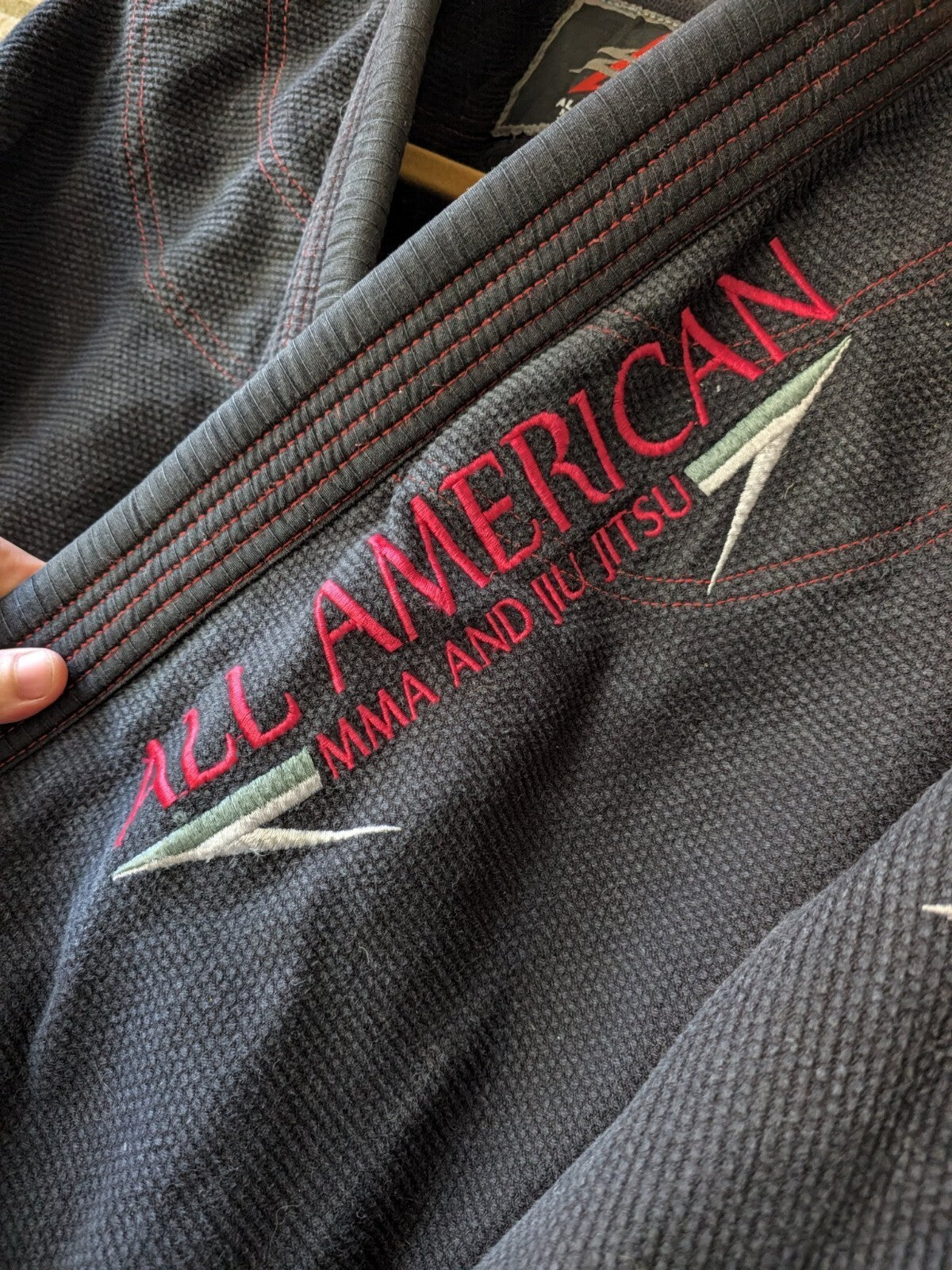 2 Black BJJ Gi Jackets A0 A1 Sanabul & All American MMA Jiu Jitsu Kimono Tops