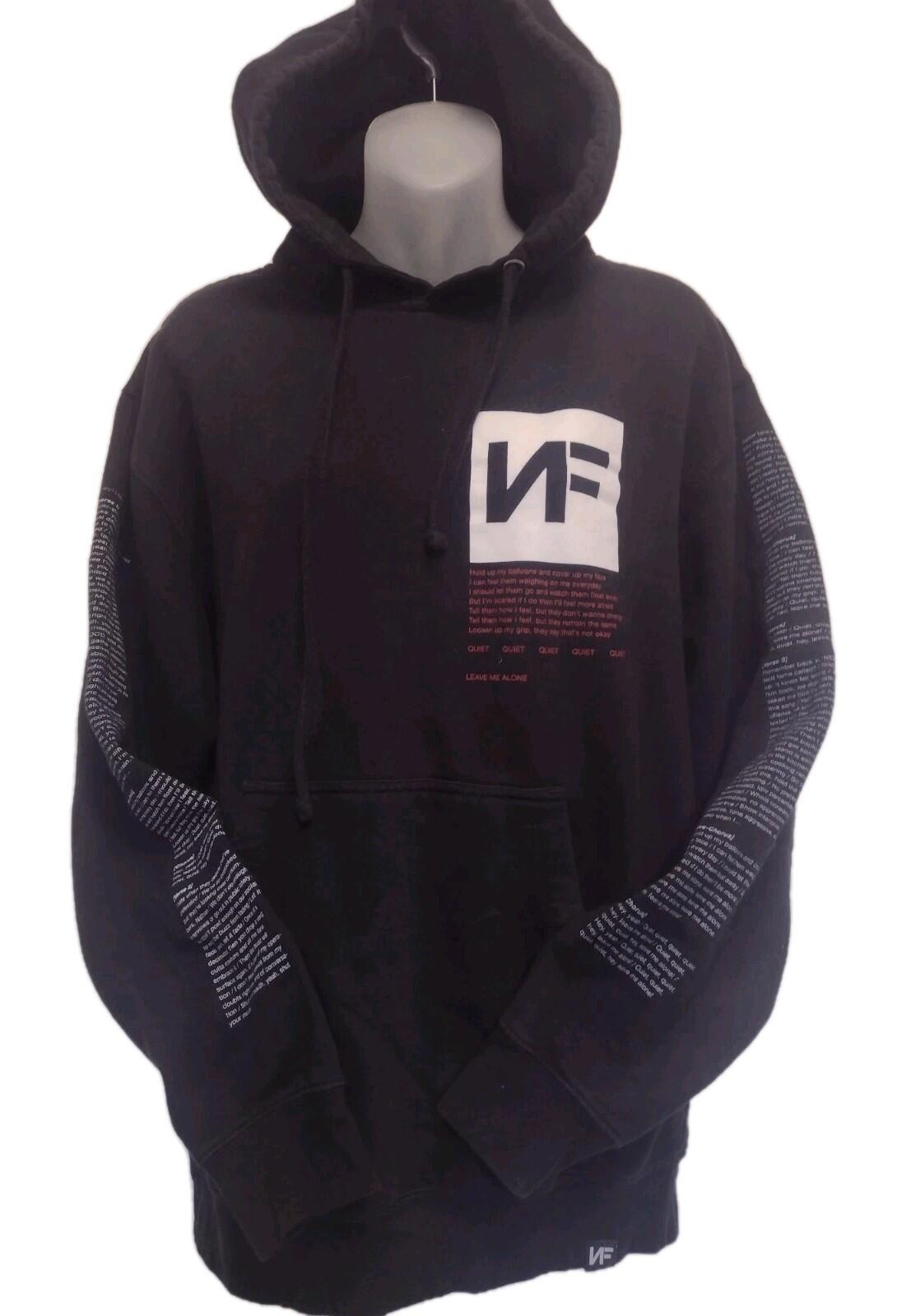 NF Leave Me Alone Hoodie The Search 2019 Rare Lyrics Print M
