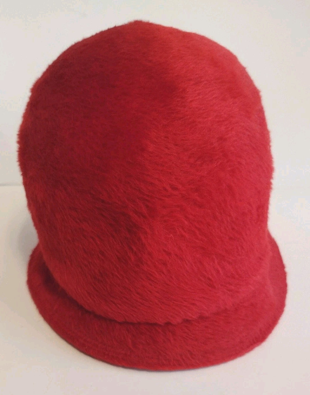 Vintage 1960s Mr Kurt Red Fur Felt Toque Hat Martelle West Germany Mod