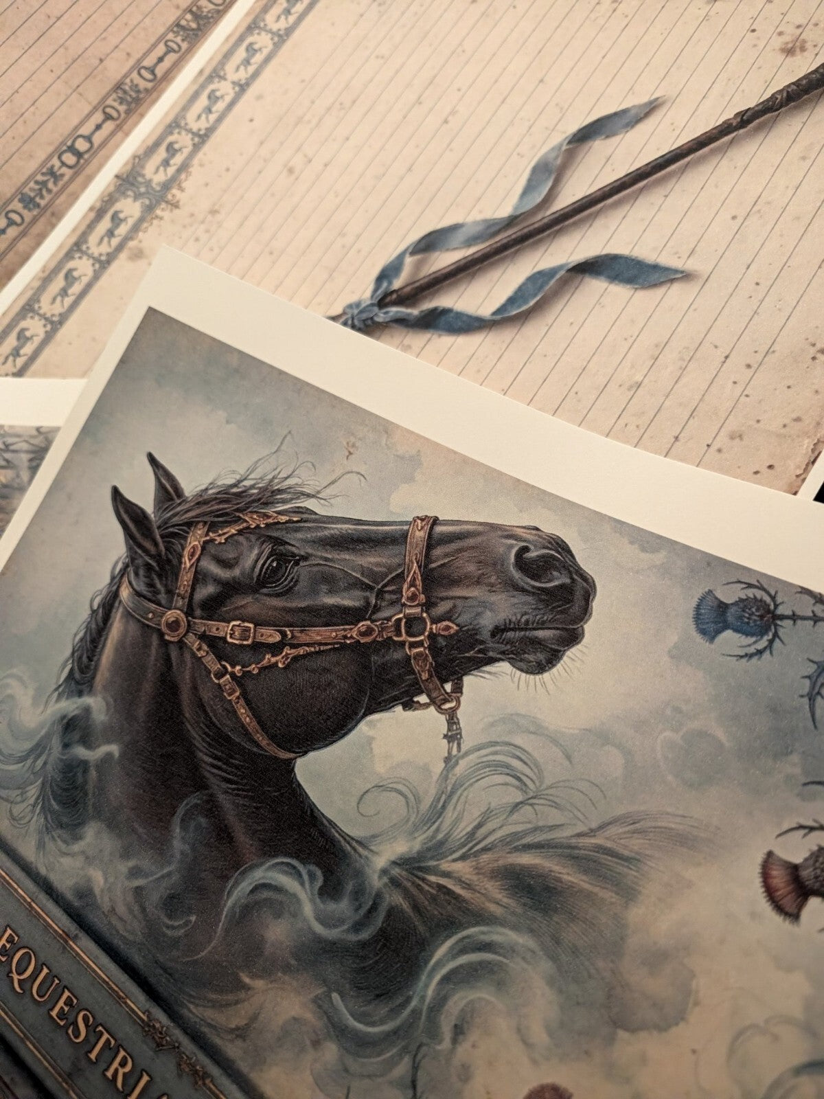 Equestrian Paper Kit Horse Journal Ephemera Vintage Tack Junk Journal Scrapbook