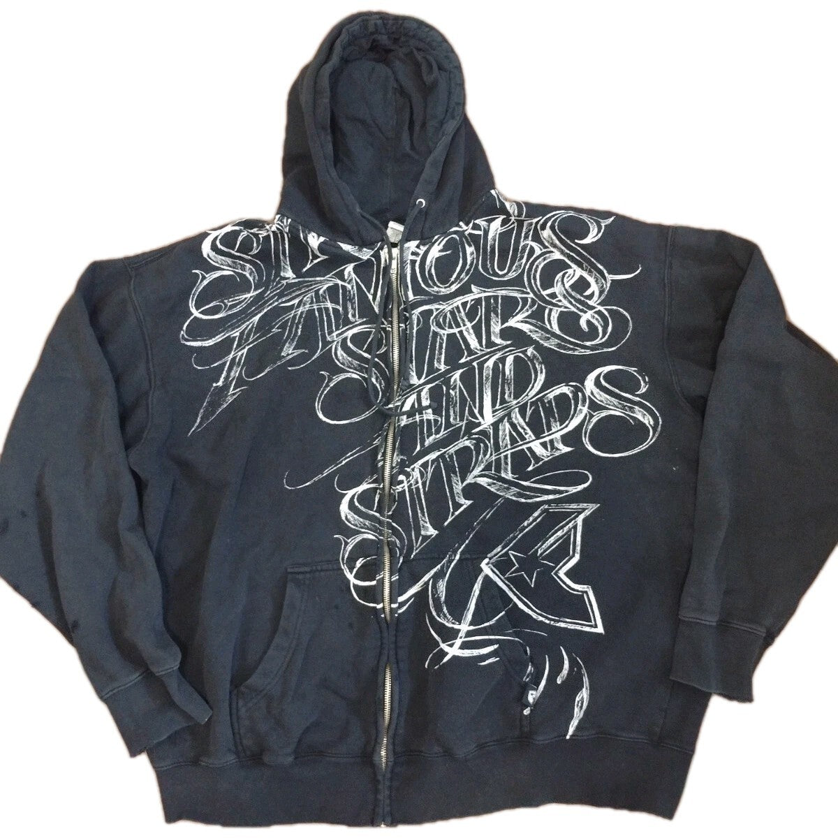 Original Rare Y2K Famous Stars And Straps Zip-up Hoodie size XXL Travis Barker