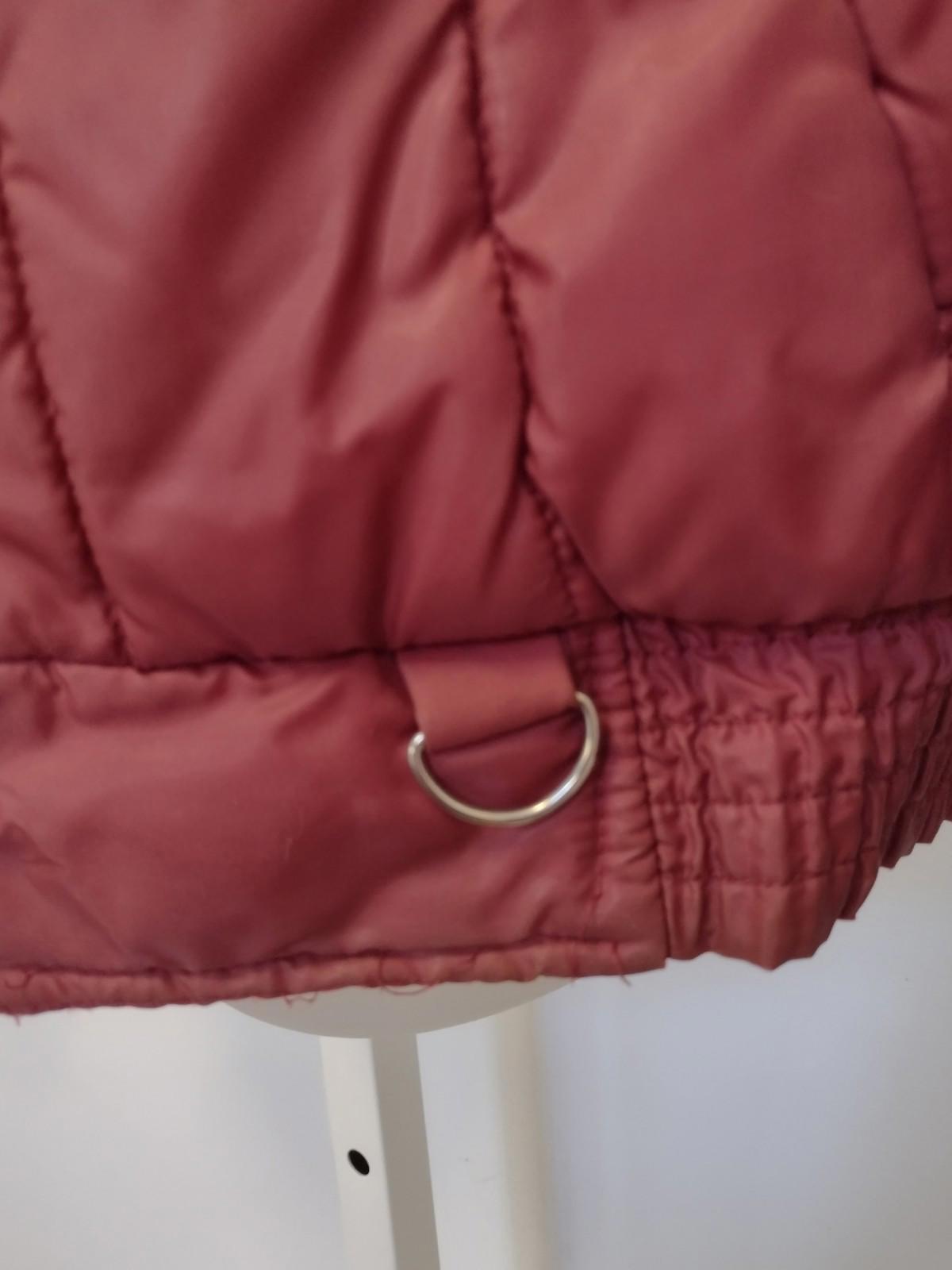 VTG 80s Sigallo Waterproof Puffer Jacket Zip Off Sleeves Brick Red  Korea Sz L