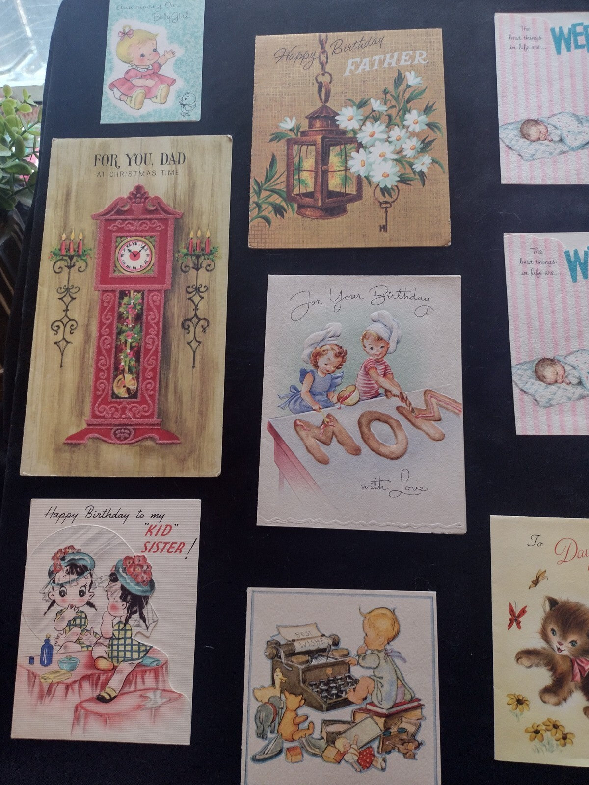 Vintage 1940s 1950s Greeting Cards Lot 17 Ars Sacra Hallmark Gibson Rust Craft
