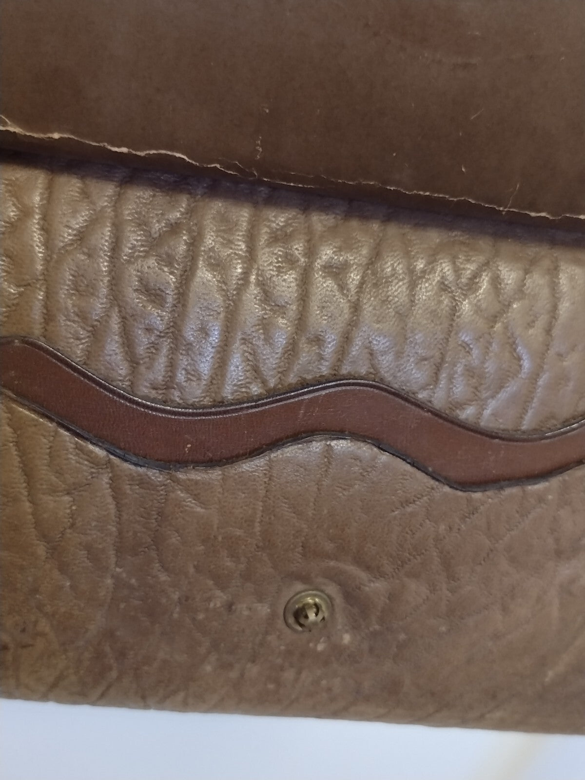 Antique Edwardian Leather Handbag 1905 Ephemera Norfolk Western Railway Purse