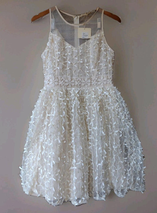 Ryu Cream Lace Tulle Dress M Omni Hotels Romantic Bridal Fairycore NWT