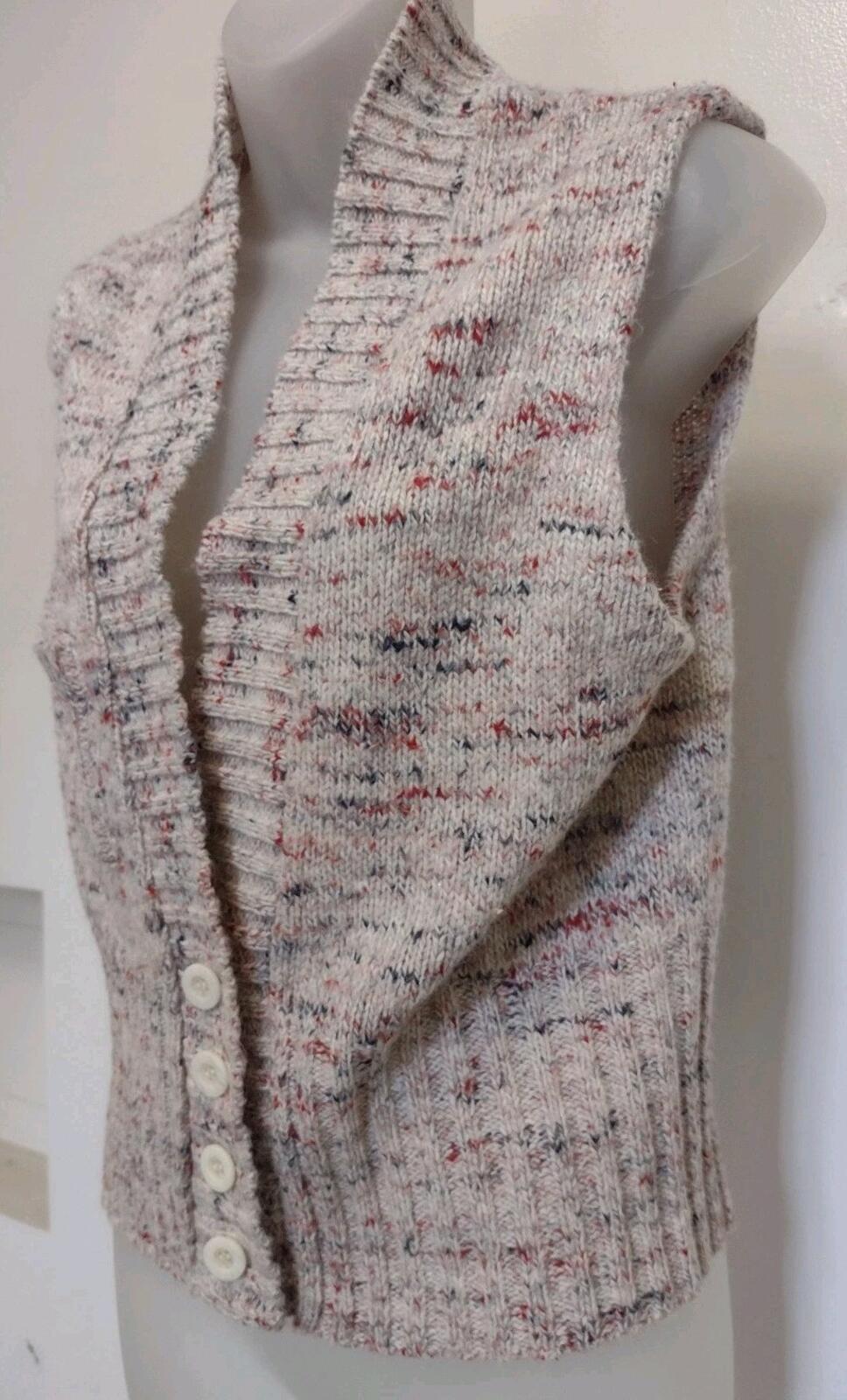 Vintage Sears Flecked Knit Sweater Vest Cardigan Sz MediumClassic late 1970s