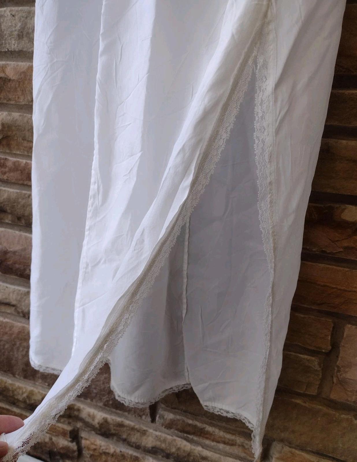 Vintage 50s Merry Modes Hoops & Crinolines White Maxi Length Half Slip Sz S