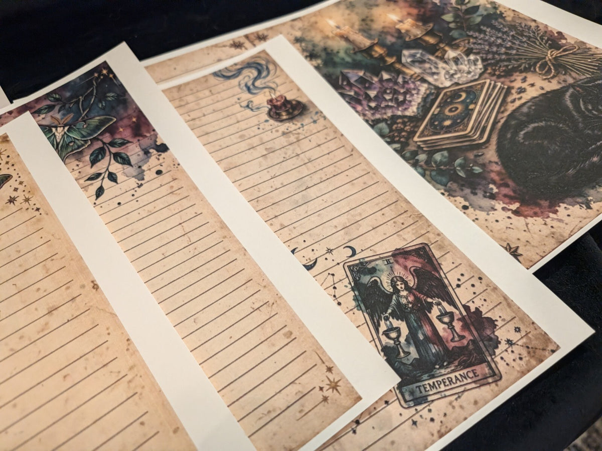 Whimsy Paper Kit 6pc Gothic Journal Ephemera Victorian Junk Journal Scrapbook
