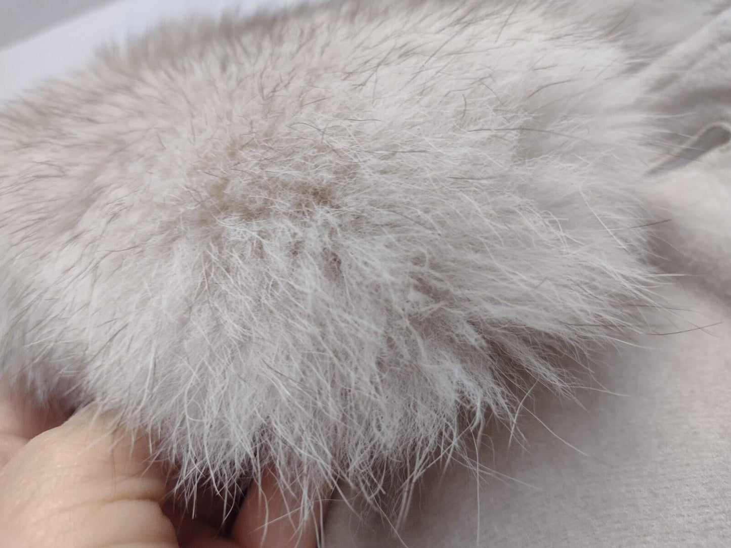 VTG 50s Youthcraft Beige Cashmere Blend Coat Fox Fur Collar Double Breasted Sz S