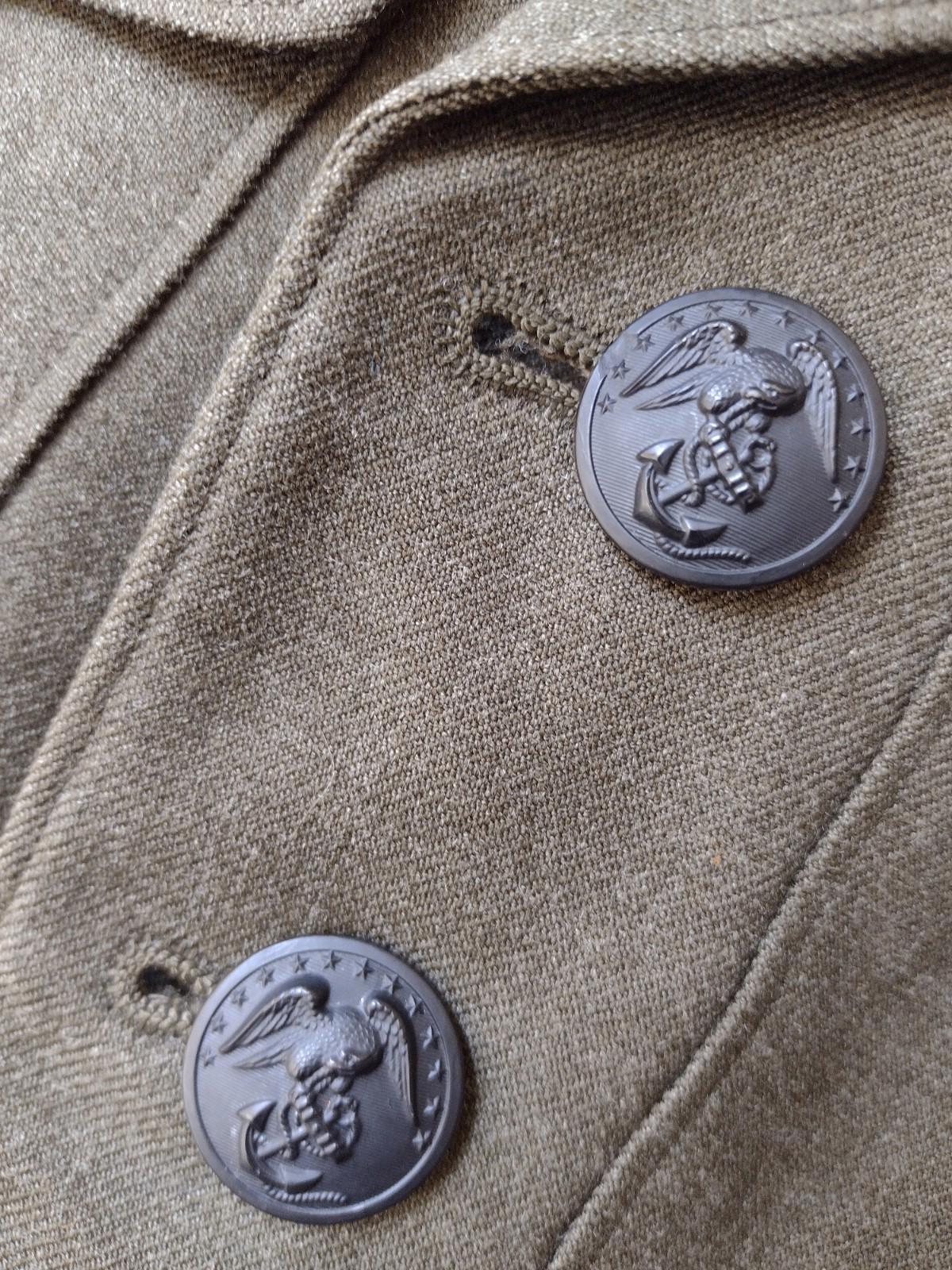 1967 USMC Pristine Wool Service Coat Sgt Rank Vietnam Era Named G.E. Moore Sz 36