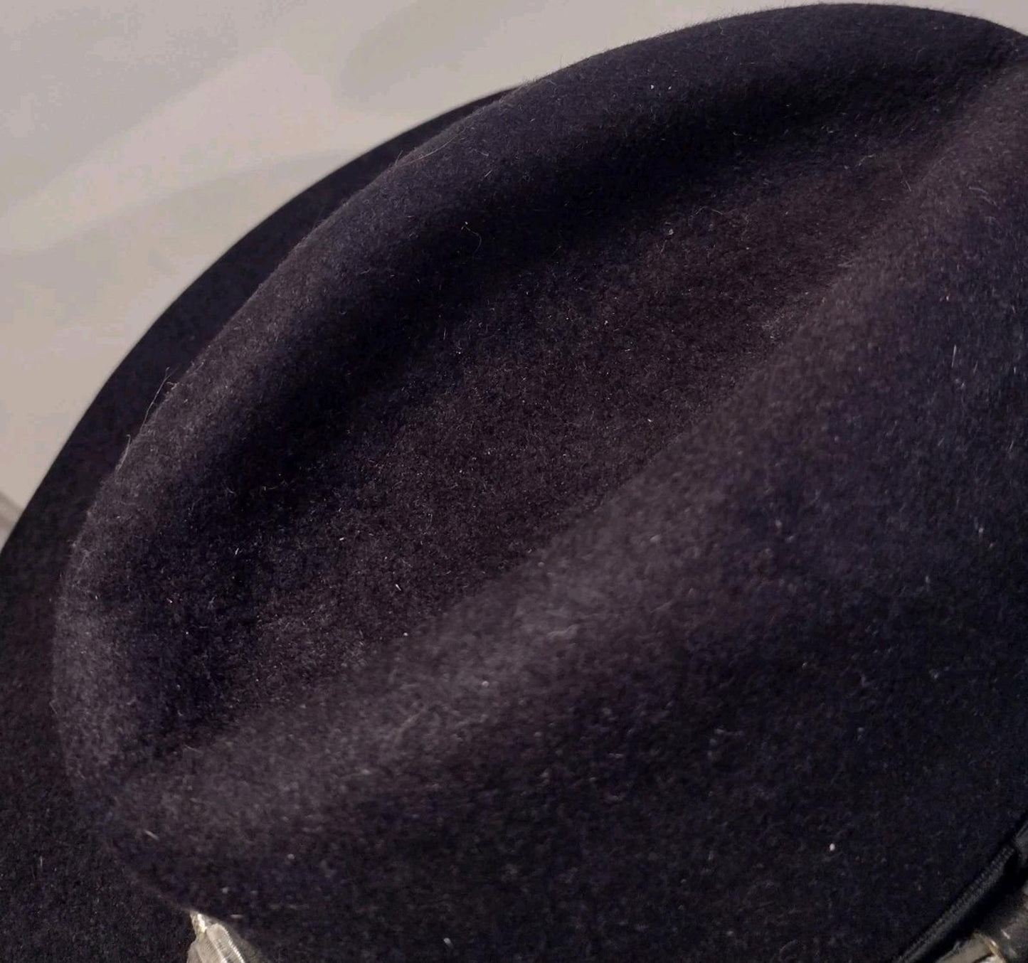 Rare Vintage Stetson 3XXX Beaver Hat Long Oval 7 Layered Band Chin Strap