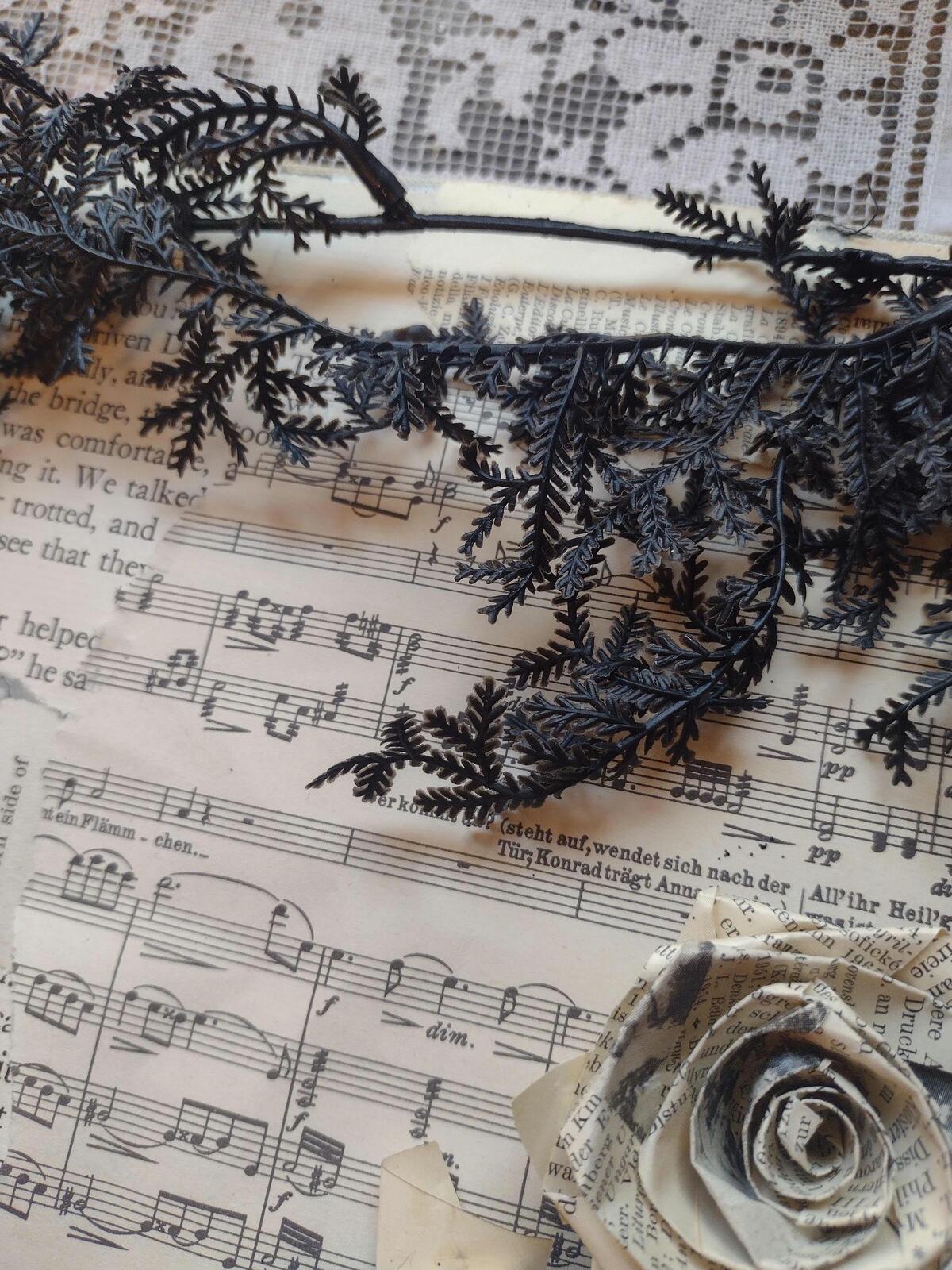 Jumbo 9x11 Gothic Junk Journal Midnight Garden Handmade Aged Spiral Journal