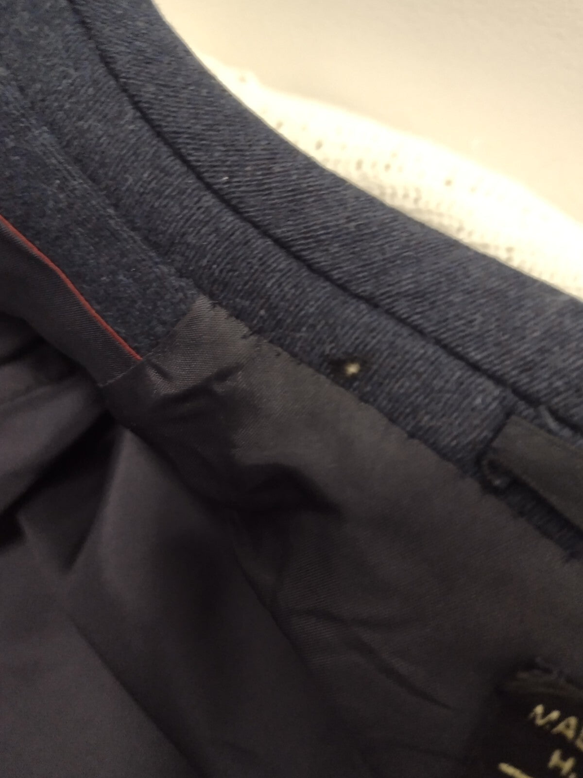 Vintage Mens Danish Wool Double Breasted Overcoat Navy Scandinavian Hobson XL