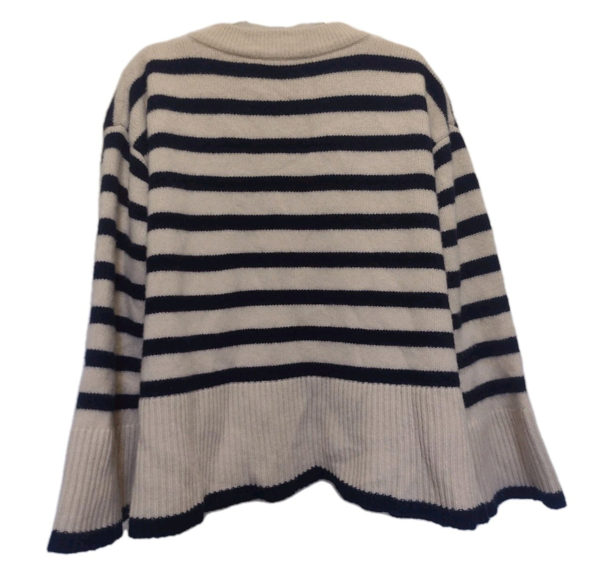 Rosaé Paris Le Sablons Sweater Size 1 Merino Cashmere Breton Stripe Boxy