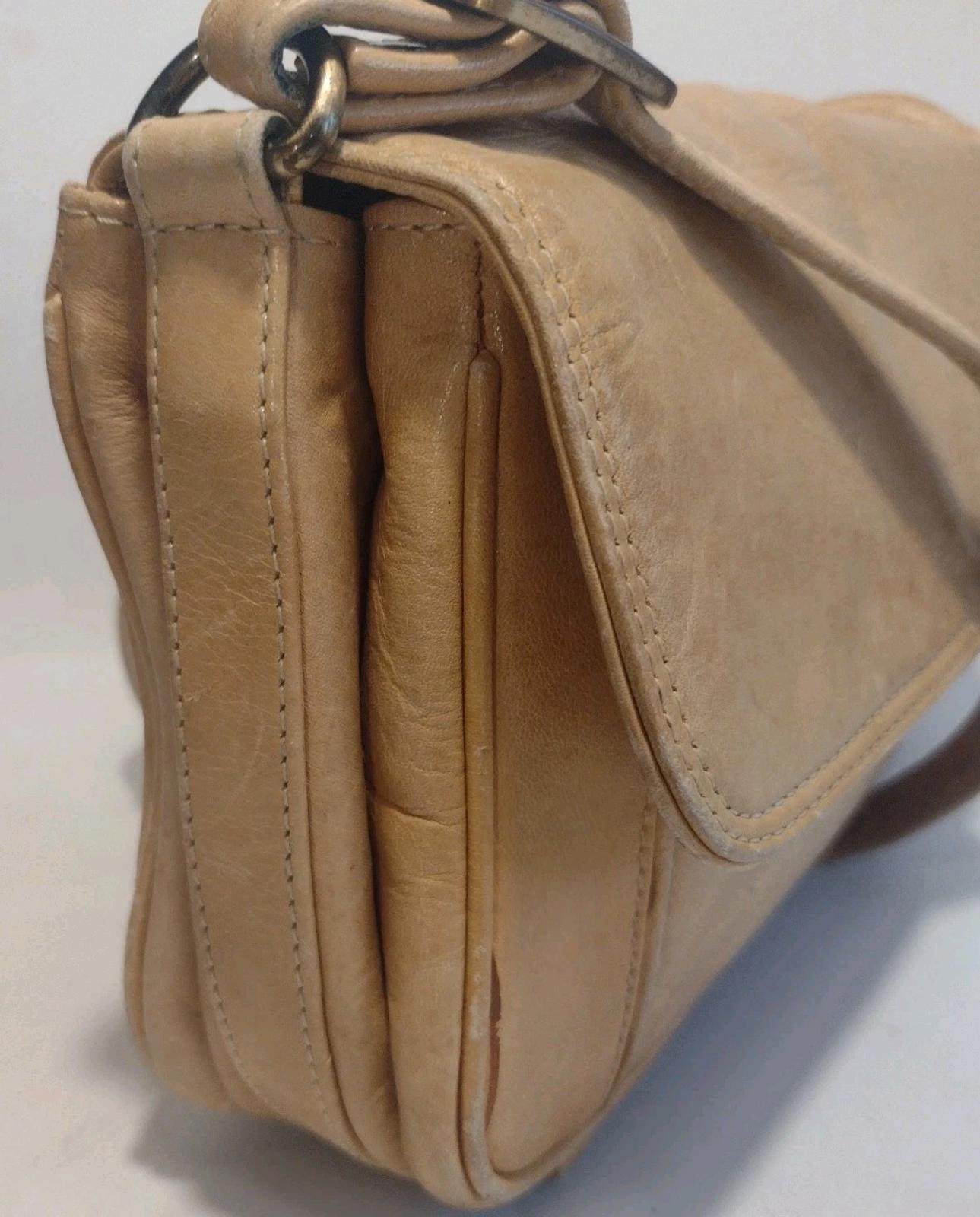 Vintage Chaos Distressed Leather Shoulder Bag India 3 Compartments Y2K Utility