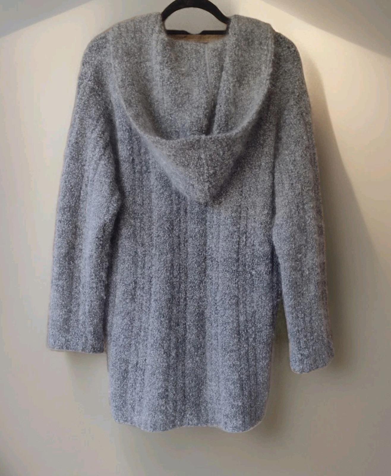 Escada Sport Gray Mohair Wool Hoodie M Y2K Pullover Sweater Soft Unisex Knit