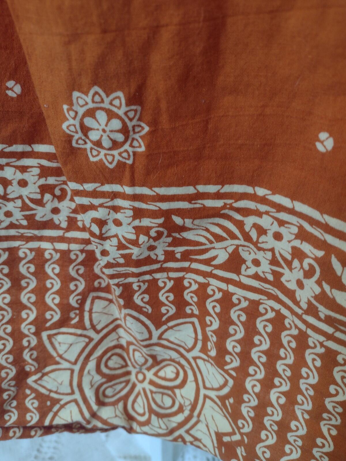 VTG 1970s Handmade Boho Dress Lurex Knit Top Indian Print Skirt Small Medium