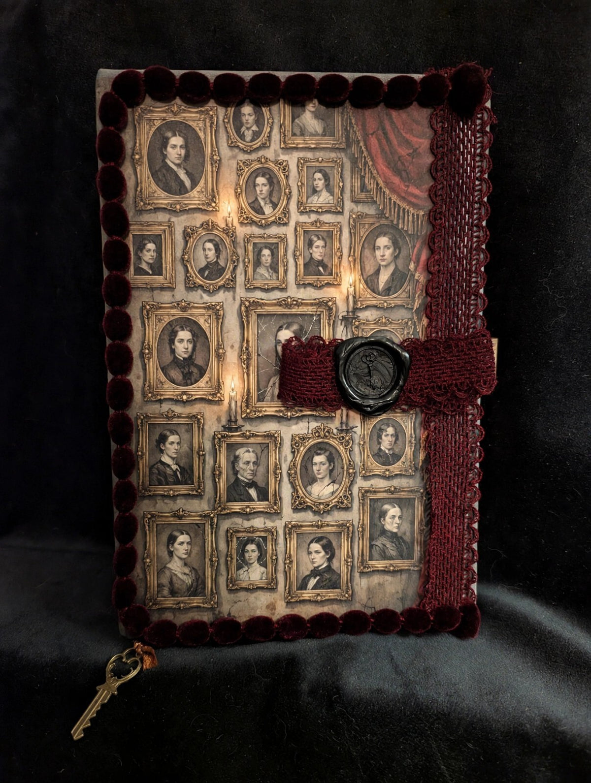 Portrait Paper Kit 6pc Gothic Journal Ephemera Victorian Junk Journal Scrapbook